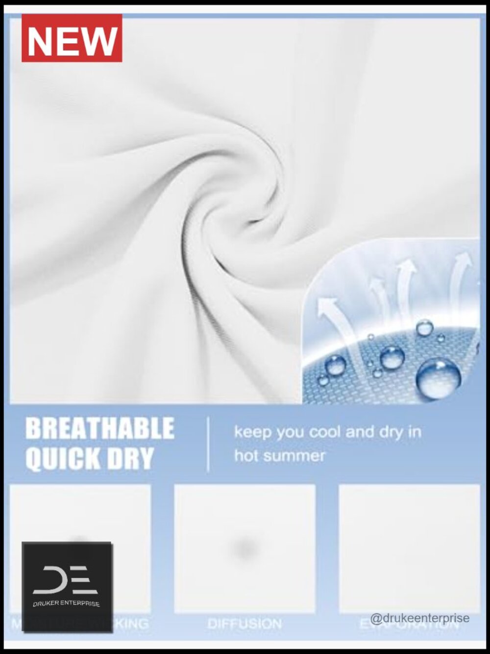 UPF 50+ Quick Dry Short Sleeve Athletic Rash Guard T-Shirt - Picture 5 of 7